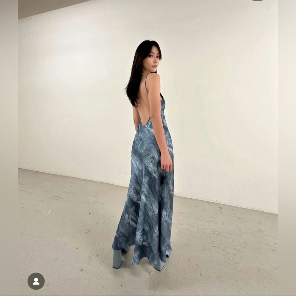 ZARA PRINTED SATIN EFFECT SLIP DRESS - Picture 7 of 16